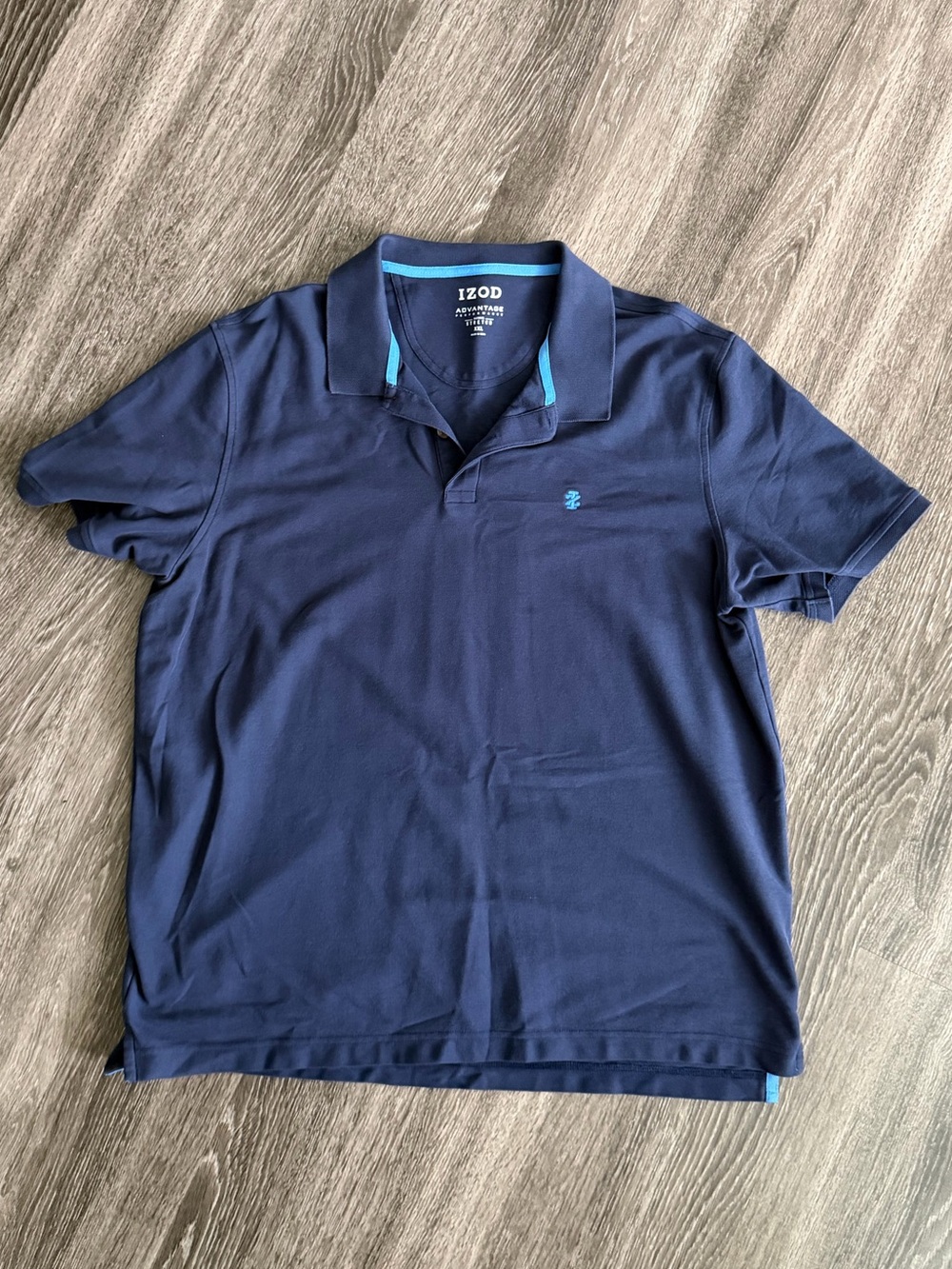 Izod Navy Polo with Light Blue Trim